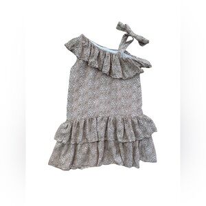 Mabel + Honey Size 7 Dancing Dandelions Viscose Dress